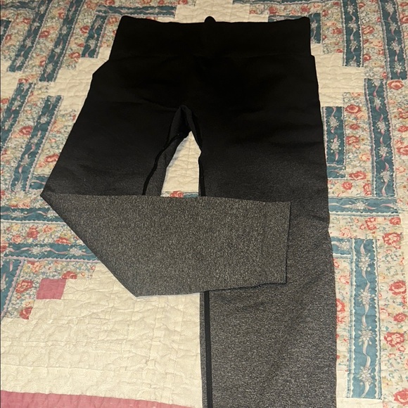 Women's Black and Gray Leggings - Picture 1 of 3